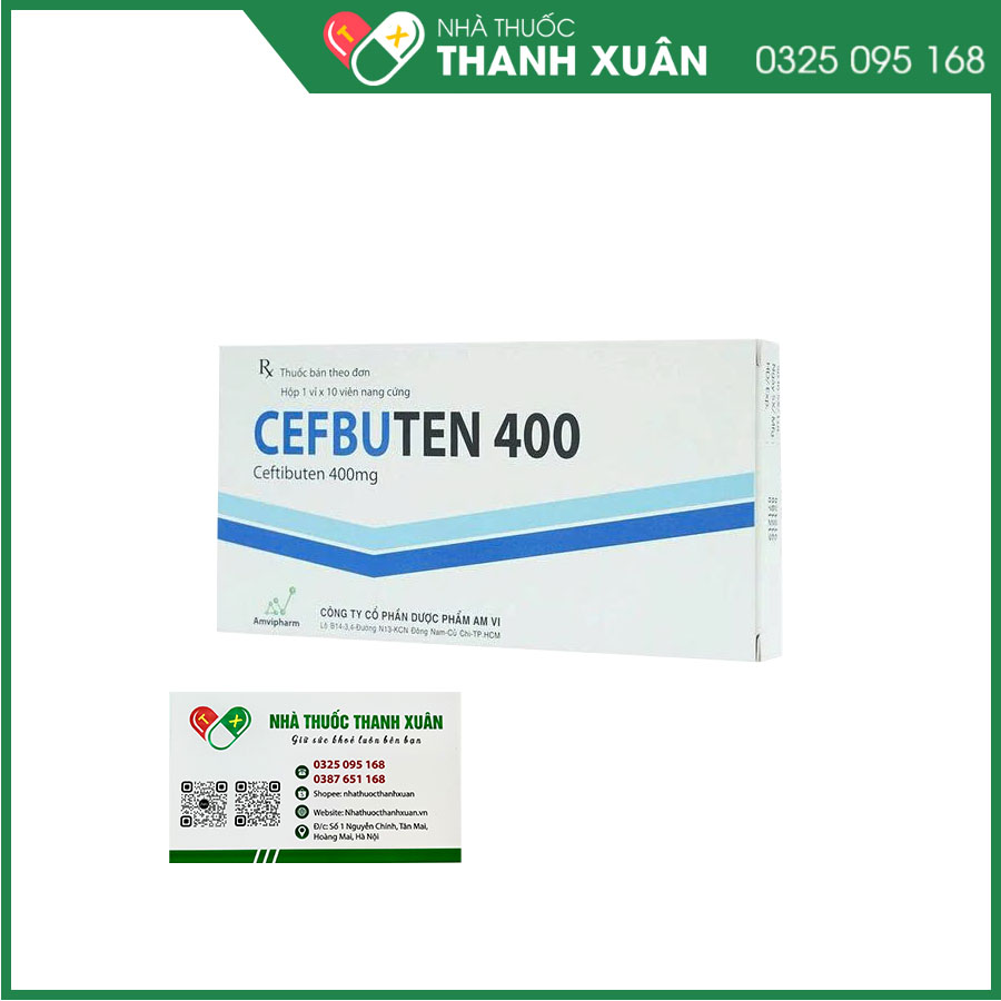 Cefbuten 400 điều trị các trường hợp nhiễm khuẩn vừa và nhẹ
